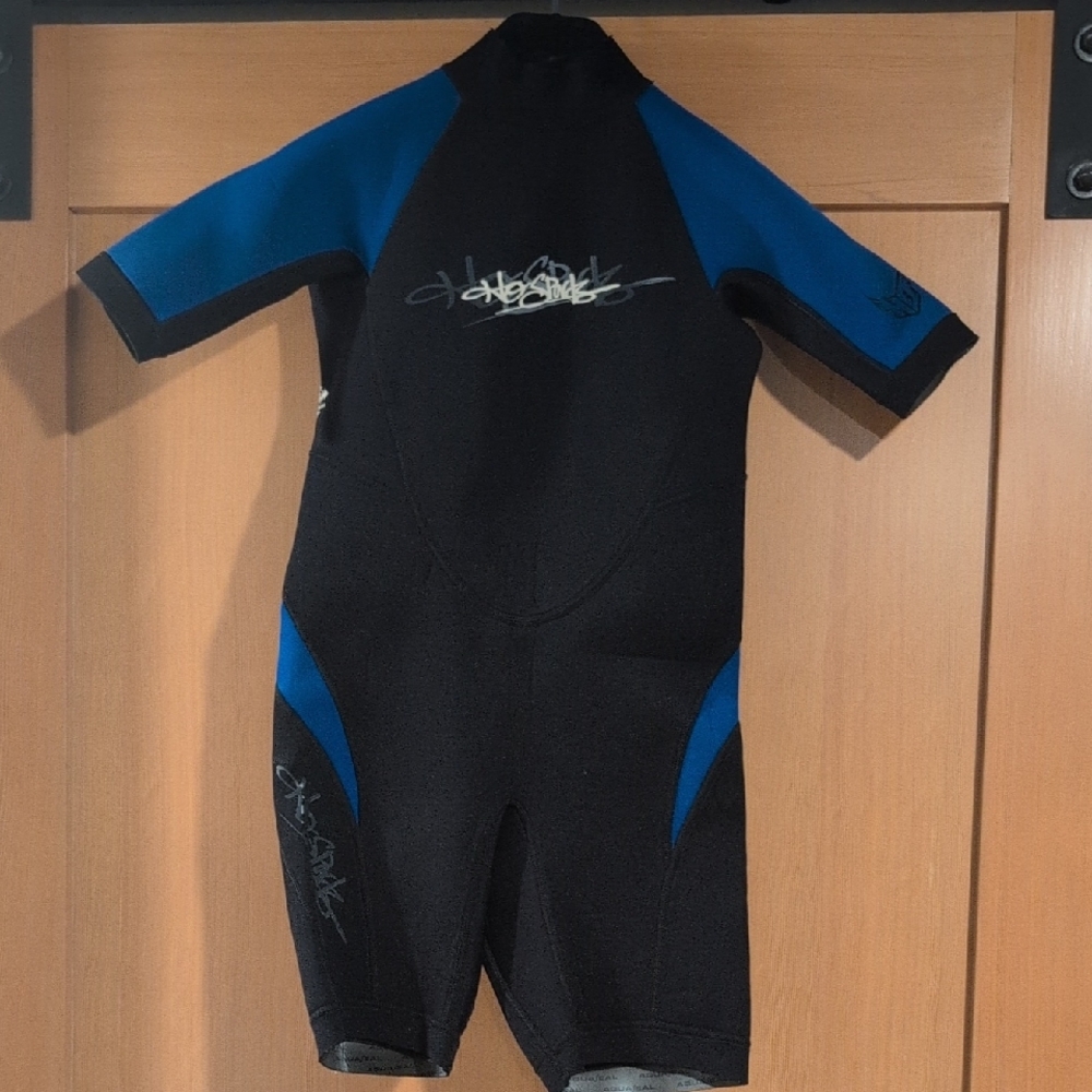 Blue and Black Short Sleeve Wetsuit